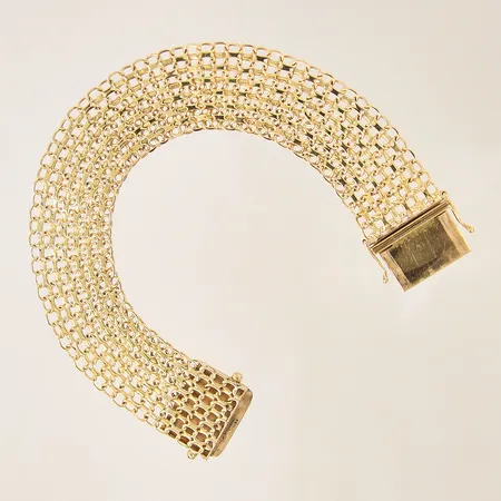 Armband X-länk, längd: 17,5cm, bredd: 17mm, 18K  Vikt: 22,3 g