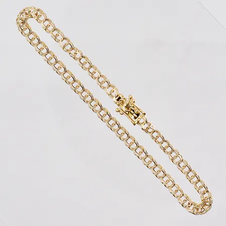 Armband Bismarck, 19cm, bredd 3,8mm, 18K Vikt: 5,1 g