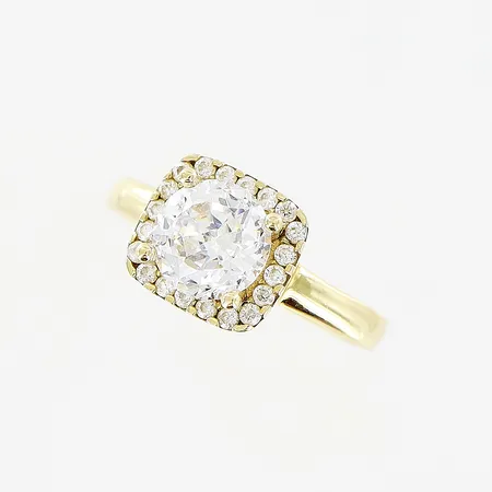 Ring, stenar, stl 17¼, bredd 2,5-8,5mm, 14K. Vikt: 2,8 g