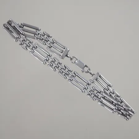 Armband, längd 19,5 cm, bredd 7,2 mm, silver 925/1000 Vikt: 15 g