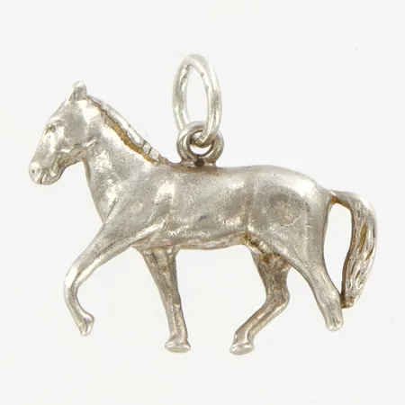 Hänge Häst, 18mm, bredd: 22mm, silver  Vikt: 3,2 g
