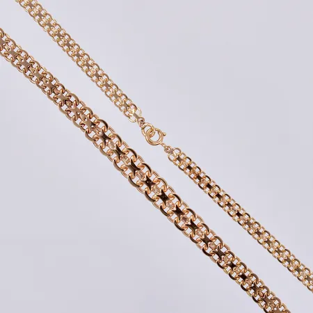 Kedja X-länk, doserad, längd: ca 45cm, bredd: 4-9mm, 18K Vikt: 24,1 g