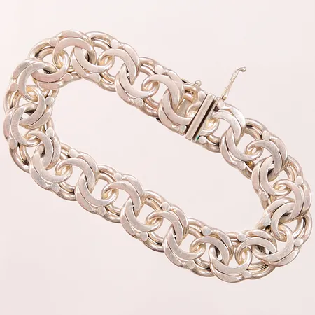 Armband Bismarck, 19,5cm, bredd:13mm, 830/1000 Silver 48,3g.