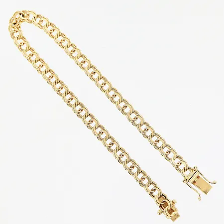 Armband Bismarck, 18cm, bredd 4,5mm, 18K. Vikt: 8,1 g