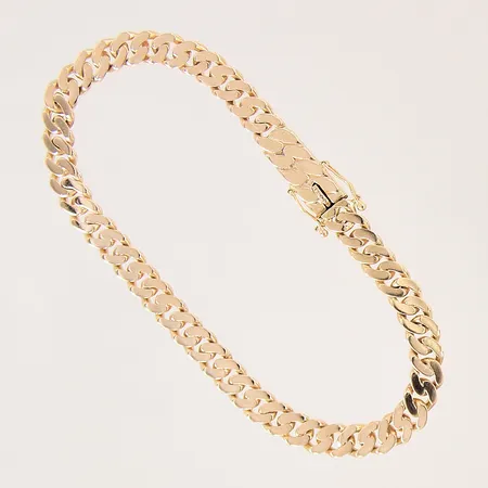 Armband Pansar, platta, längd 18,5cm, bredd 5,5mm, Dahlgren & Co, 18K  Vikt: 14,8 g