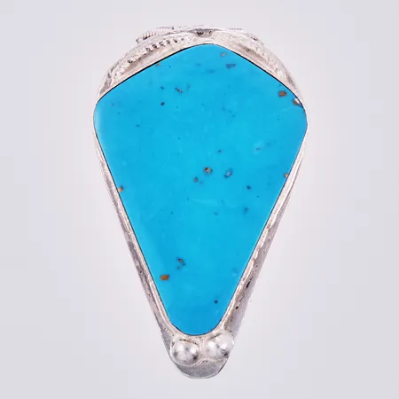 Dosa med blå sten, längd: ca 4,8cm, bredd: ca 8-30mm, 925/1000, silver Vikt: 24,8 g