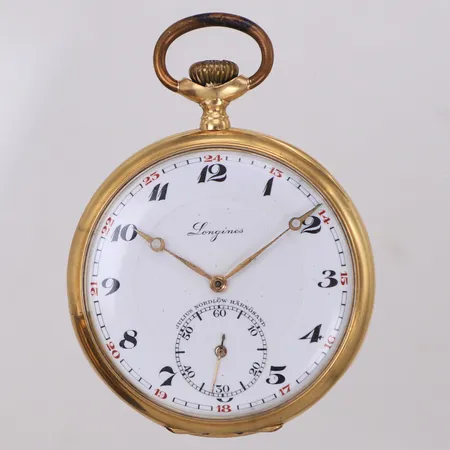 Fickur Longines 18K, 50mm, boettnr: 4642640, innerboett i oädel metall,smärre bucklor boetten Vikt: 83,1 g