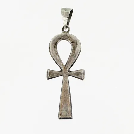 Hänge Ankh kors, 51x17mm, liten skevhet/tilltryckning, silver. Vikt: 5,9 g