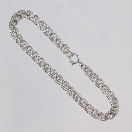 Armband Bismarck 18,5cm bredd 5mm silver 835/1000 Vikt: 7 g