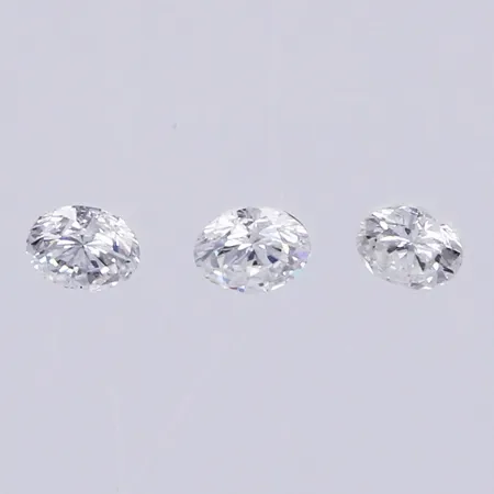 Lösa diamanter ca 3x0,07ct TW (G)/VS-Si