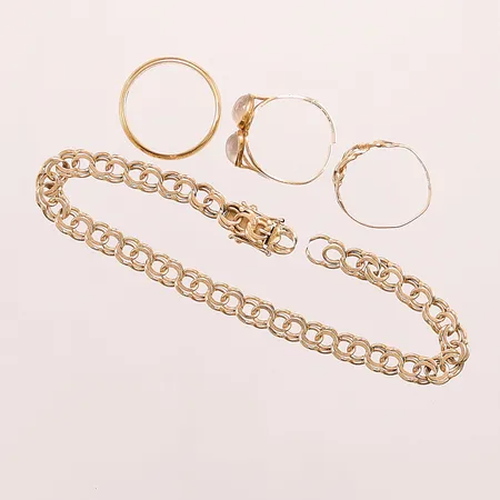 Diverse guld, defekt, 18K 20,3g.