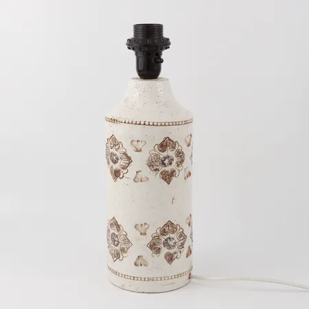 Bordslampa, keramik, Bitossi, Bergboms, 1900-talets andra hälft, höjd ca 35 cm. Skickas med postpaket.