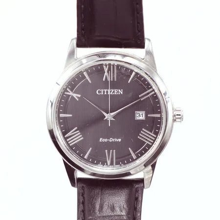 Herrur Citizen Eco Drive, GN-4-S-4, serienummer 3620540492, stål, datum, Ø40mm, svart läderband
