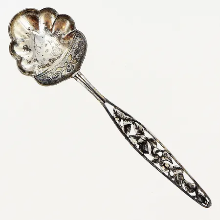 Strösked, 128mm, Svensk importstämpel, silver 835/1000. Vikt: 13,7 g