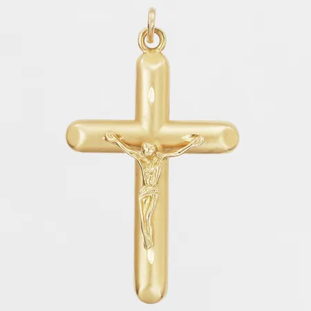 Hänge, krucifix, höjd 48mm, bredd 27mm, 18K gram Vikt: 4,1 g