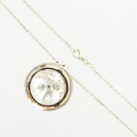 Collier, Efva Attling, Mother Earth Pendant, kullänk, längd 70cm, höjd på hänge, 25mm, 925/1000 silver Vikt: 26,1 g