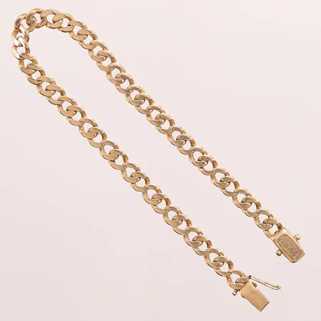 Armband pansar, 20cm, slitna länkar, saknar låsåtta, 18K 16,9g.