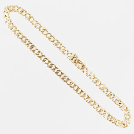 Armband, pansar, längd: 20cm, bredd: 4mm, 18K guld. Vikt: 5,4 g