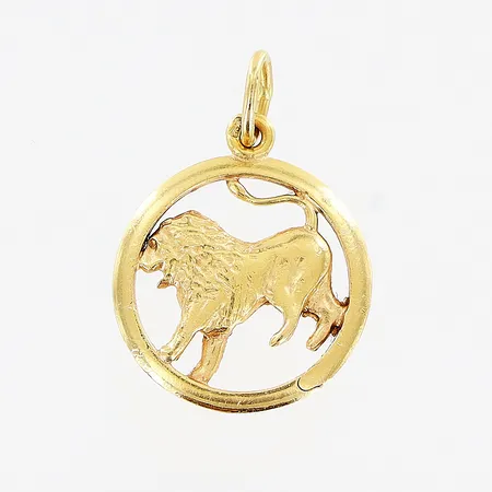 Hänge, stjärntecknet lejonet, 11x16mm, 18K. Vikt: 2,4 g
