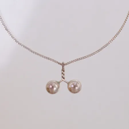 Kedja, pansarlänk, med hänge, 42cm, bredd: 1,3mm, hängets mått: 18x20mm,  925/1000 silver Vikt: 4,6 g