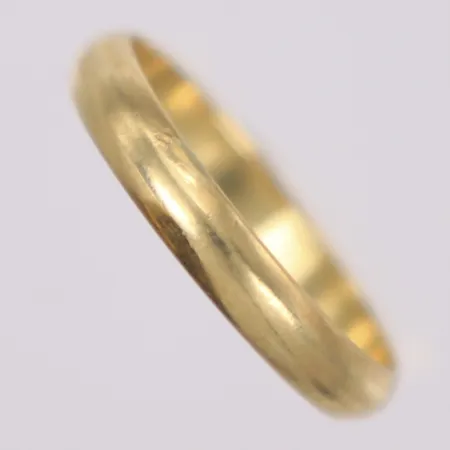 Ring, stl 16¾, bredd 3mm, 14K  Vikt: 1,9 g
