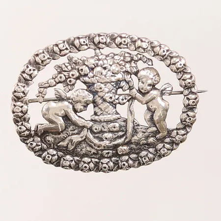 Brosch, 46x34mm, 830/1000 Silver 10g.