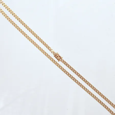 Kedja, pansar, längd 47cm, bredd 3,3mm, massiv, 18k Vikt: 19,2 g