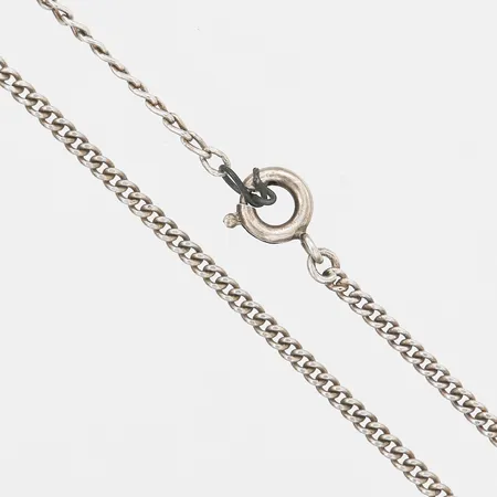 Kedja Pansar, längd: 65cm, bredd: 2mm, utländska stämplar, ersatt ändögla i oädel metall, 835/1000 silver. Vikt: 6,8 g