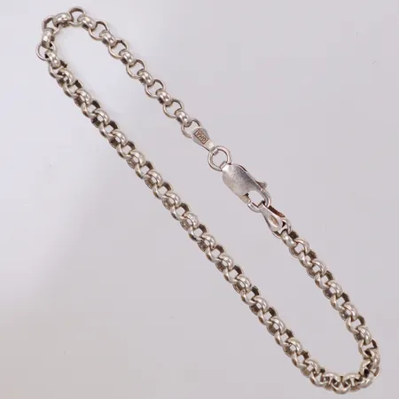 Armband, ärtlänk, längd 19cm, bredd 2,9mm, 925/1000 silver Vikt: 6,7 g