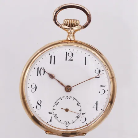 Fickur, 14K, Ø50mm,manuell, boettnr: 140588, innerboett i metall, monogram, gravyr, bruttovikt 69,3gram