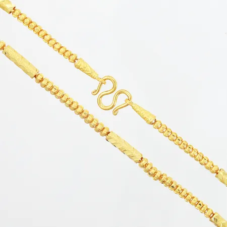 Collier, 54,5cm, bredd: 4mm, S-lås, Thaiguld, 23K Vikt: 30,4 g