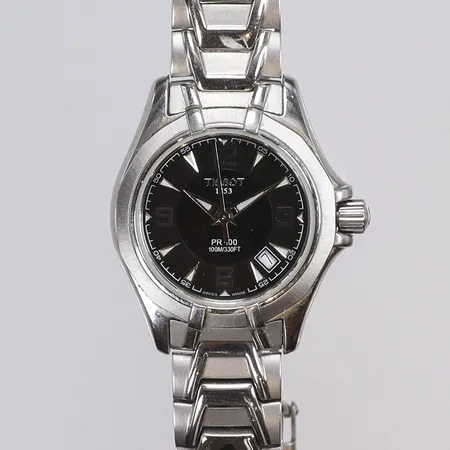 Damur Tissot PR 100 Ø29mm ref nr. P640/740, quartz (går ej, troligen batteribyte), datum, stållänk 