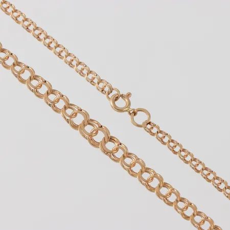 Collier Bismark, Guldvaruhuset AB, längd ca 45 cm, bredd 3.3-6.3 mm, 18k. Vikt: 9,8 g