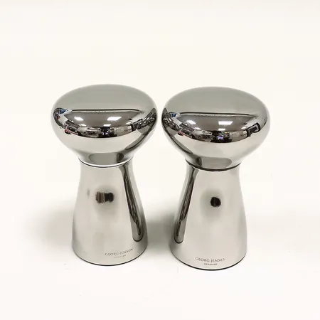 Salt och pepparkvarn, Georg Jensen "Alfredo", rostfritt stål, 11,5cm, Ø7cm.