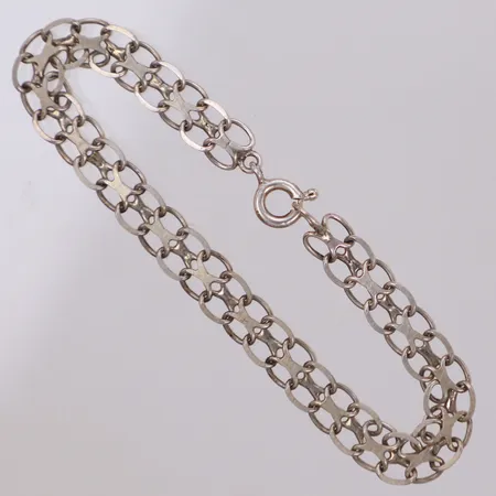 Barnarmband, x-länk,  längd 15cm, bredd 5,3mm, 925/1000 silver Vikt: 2,9 g
