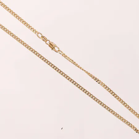 Kedja pansar, 46cm, bredd:2mm, 18K 9,1g.
