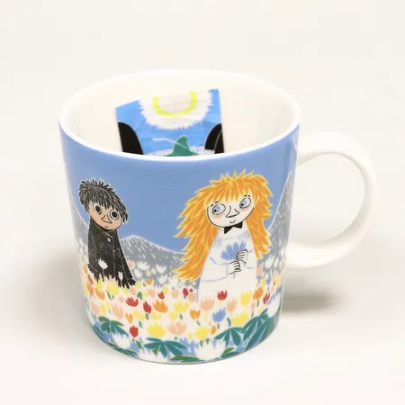 Muminmugg, vänskap, Arabia, Finland, höjd 8cm, Ø8,5 cm, rymmer 0,3L, porslin Skickas med paket.
