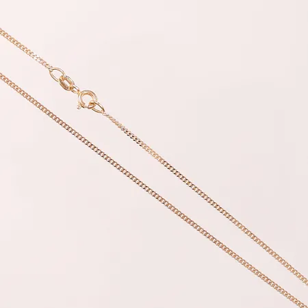 Kedja pansar, 40cm, bredd:1mm, 18K 3,2g.