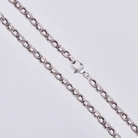 Collier, längd: ca 45cm, bredd: ca 6mm, 925/1000, silver Vikt: 32,1 g