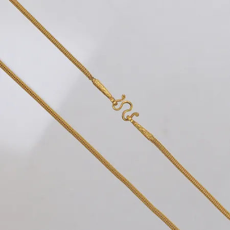 Kedja, 58cm, bredd: 2,4mm, smärre ojämnheter på länken, thaiguld, 50 Stang, 23K Vikt: 7,6 g