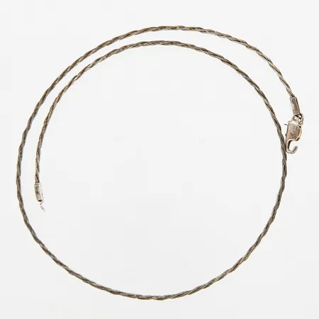 Stelt collier, ca 40cm, skevheter samt defekt lås, 925/1000 Silver Vikt: 4,7 g