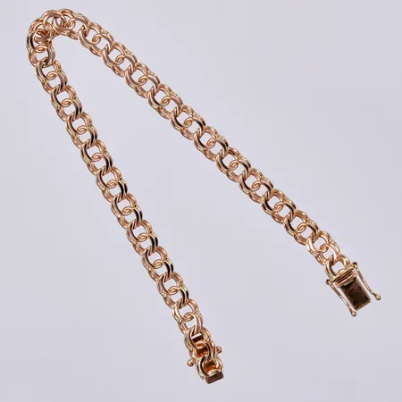 Armband Bismarck, längd: ca 18,5cm, bredd: ca 6mm, GHA, 18K  Vikt: 12,9 g