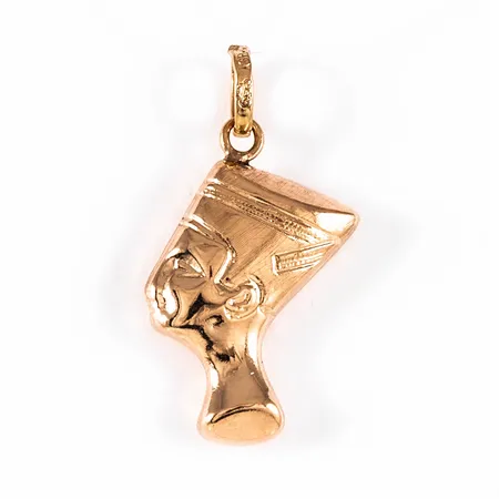 Hänge "Nefertiti" i 18K guld. Det är 22 mm långt inkl. ögla och väger 0,8g. 