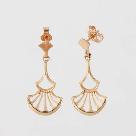 Örhängen paret, höjd ca 24 mm, 18k. Vikt: 1,9 g