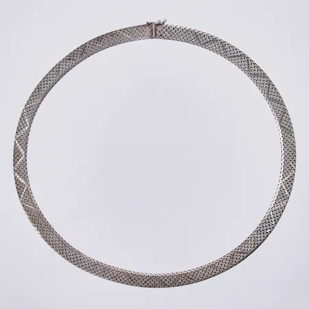 Kedja, längd: ca 40,5cm, bredd: ca 8mm, 835/1000 silver   Vikt: 34,1 g