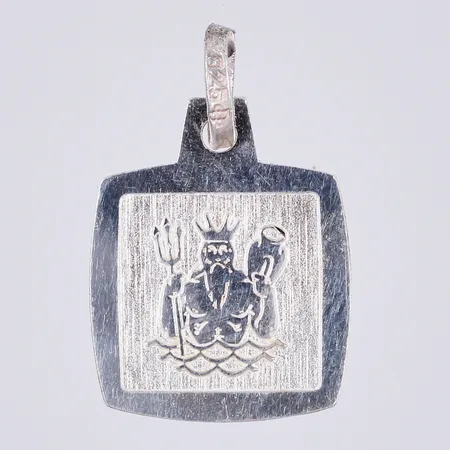 Hänge, stjärntecken vattumannen, längd: ca 1,5cm, bredd: ca 11mm, 925/1000 silver  Vikt: 0,7 g