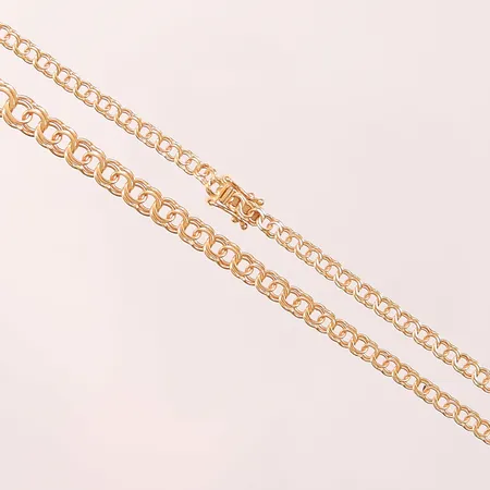Collier Bismarck, 50cm, bredd:3-5mm, 18K 12,1g.