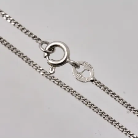 Fotlänk i silver, 20,5cm, 24cm, Pansar, bredd 1,3mm, 835/1000, vikt 1,45g.