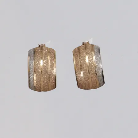 Ett par Örhängen, tvåfärgade 7x12mm, 18K Vikt: 1,7 g