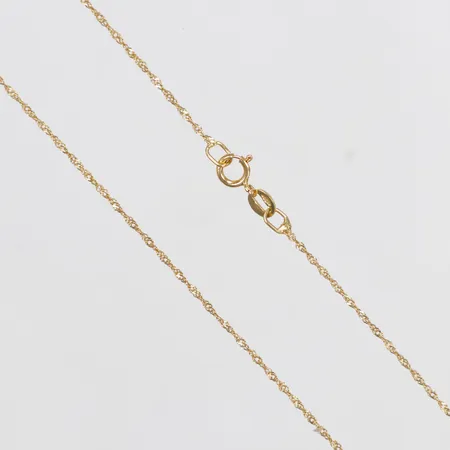 Kedja, Singapore, längd 50,5cm, bredd 0,9mm, 18K Vikt: 1,1 g